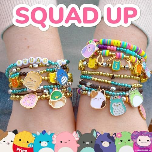 Original Squishmallows Bracelet Design Set, Cute & Friendship Bracelet Kit, Jewelry Making Kit, Charm Bracelet Making Kit, Beading & Jewelry Making, Friendship Bracelet Making Kit