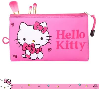 Makeup Bag Official License, Pink Neoprene Zip Pouch for Travel, Cute Pencil Pouch and Pencil Bag