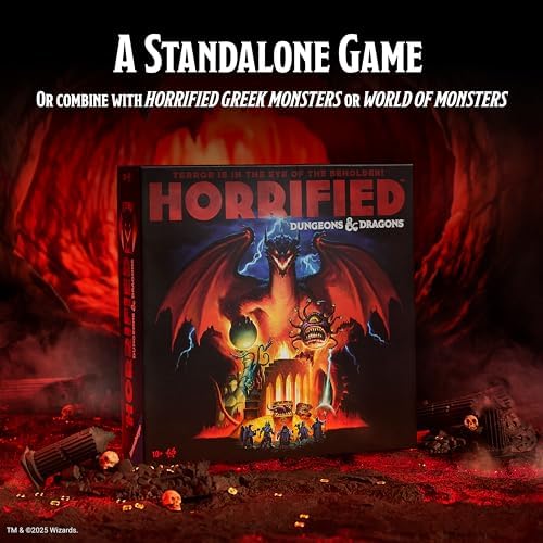 Horrified Games – Dungeons & Dragons – Strategy Board Game – Boost Critical Thinking & Teamwork – Cooperative Gameplay – Unique Monster Challenges – 1 to 5 Players – Adults & Kids 10+
