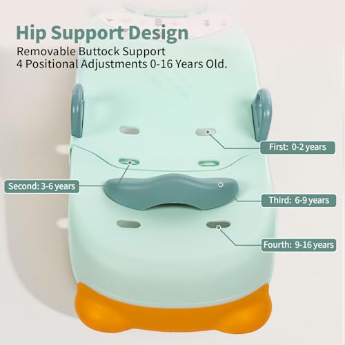 Hair Washing Station for Kids Children's Shower Seat Adjustable Children Shampoo Chair Bath Seat Household Foldable for 1 to 16 Years Old