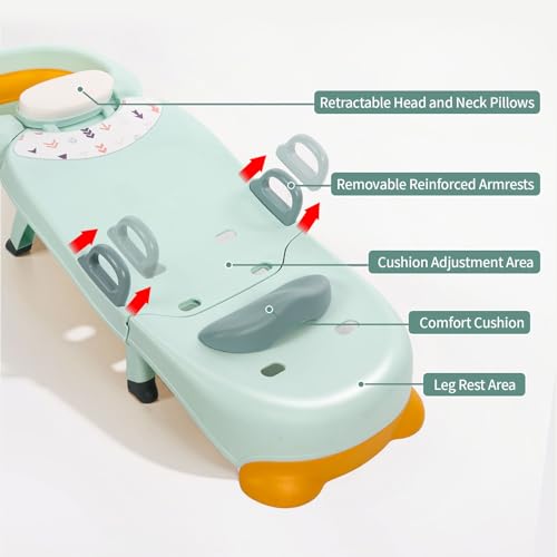 Hair Washing Station for Kids Children's Shower Seat Adjustable Children Shampoo Chair Bath Seat Household Foldable for 1 to 16 Years Old