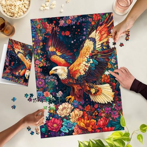 Iridescent Monarch Jigsaw Puzzles, Puzzles for Adults 1000 Pieces, Colorful Eagle Impossible Challenging Puzzles Game, Home Decoration Puzzle, Interlock Perfectly No Dust