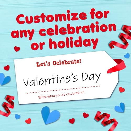 Brands 7 Day Valentine's Candy Countdown Calendar, Full-Size Surprise Hard Candy Lollipops, Ring Pop, Push Pop, Baby Bottle Pop, Juicy Drop, Customizable Gift Box for Party Favors, Prizes