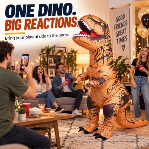 Inflatable Dinosaur Costume T-Rex Blow Up Cosplay Halloween