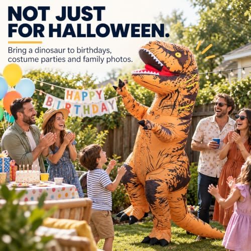 Inflatable Dinosaur Costume T-Rex Blow Up Cosplay Halloween