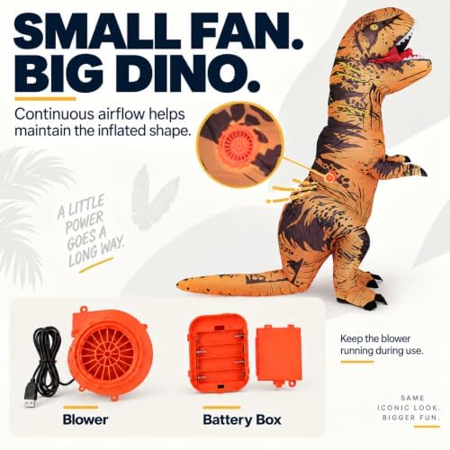 Inflatable Dinosaur Costume T-Rex Blow Up Cosplay Halloween