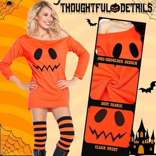 Halloween Costume Set for Women Adult Ghost Pumpkin Costume Outfit