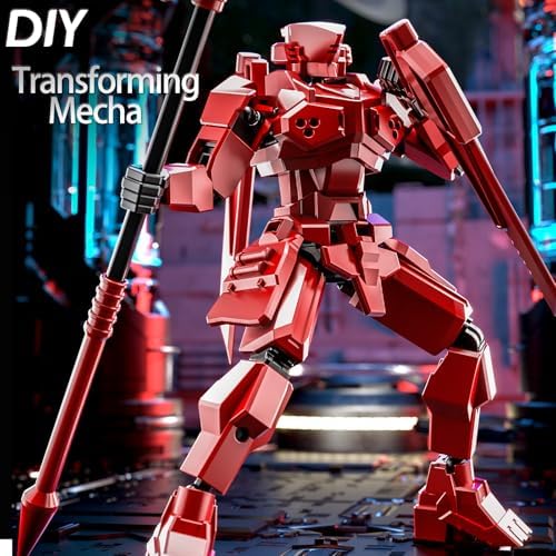 2er Set T13 Action Figure, Assembly Completed Shield Warrior Titan 13 Action Figures, Multi-Jointed Movable Action Figure, Lucky 13 Robot, Desktop Decorations for Game Lovers Toy (Gray+Black)