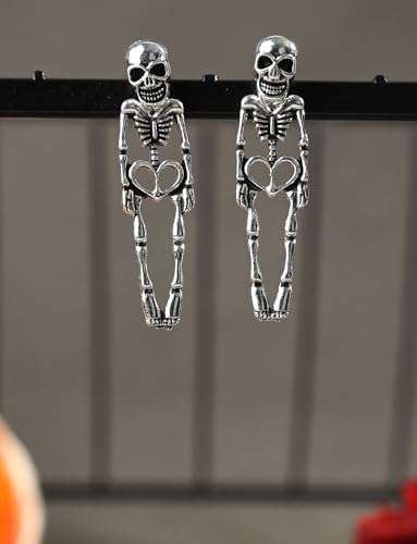 Halloween Earrings for Women,Witch Skull Skeleton Dangle Earrings for Women,Scary Halloween Party Earring for Halloween Accessories