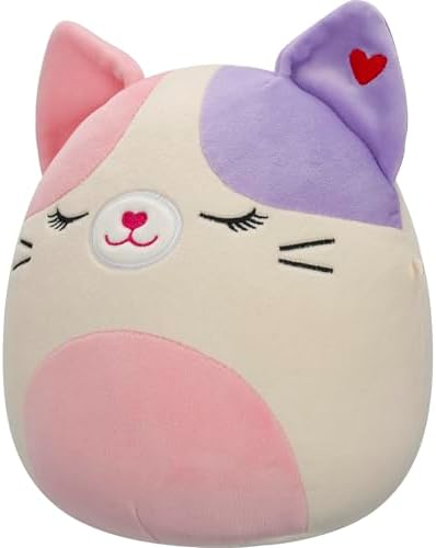 Original 8in Nell The Pink and Purple Calico Cat – Official Jazwares Plush (Little)