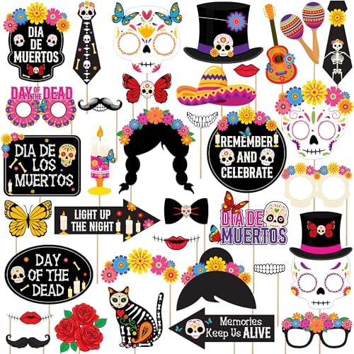 Halloween Photo Props Set, Pack of 35