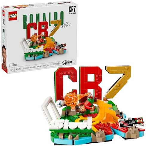 Editions Cristiano Ronaldo – Soccer Highlights - Building Set for Boys & Girls, Ages 10+ - Collectible Soccer Gift with Plaque - Kids Bedroom or Shelf Decor