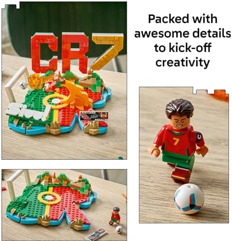 Editions Cristiano Ronaldo – Soccer Highlights - Building Set for Boys & Girls, Ages 10+ - Collectible Soccer Gift with Plaque - Kids Bedroom or Shelf Decor