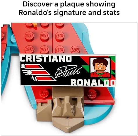 Editions Cristiano Ronaldo – Soccer Highlights - Building Set for Boys & Girls, Ages 10+ - Collectible Soccer Gift with Plaque - Kids Bedroom or Shelf Decor