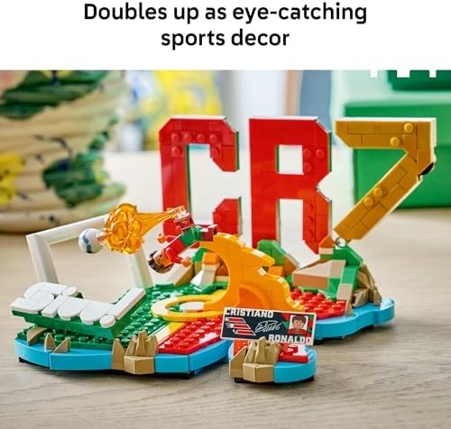 Editions Cristiano Ronaldo – Soccer Highlights - Building Set for Boys & Girls, Ages 10+ - Collectible Soccer Gift with Plaque - Kids Bedroom or Shelf Decor