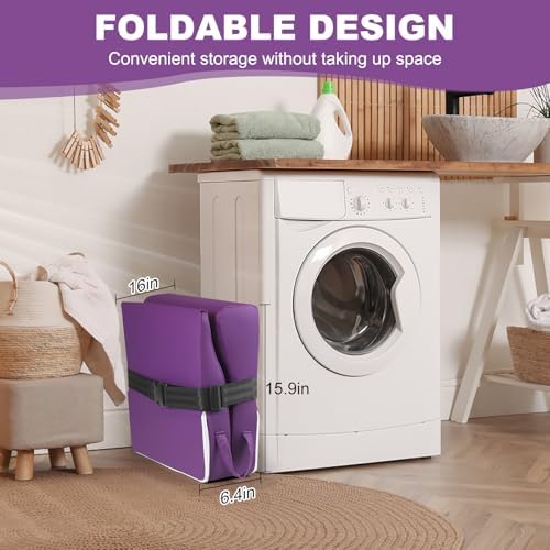 Hair Washing Station for Kids, Sink Shampoo Foam Pad, Anti-Tip Ergonomic Shampoo Neck Support for Kids, Provides Comfortable Support for Sink-Mounted Shampoo Pad (Purple)