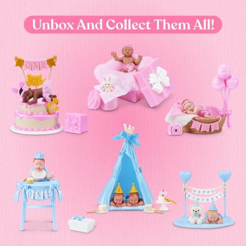 My Mini Birthday Series 1 – Collectible Mystery Capsule Baby Doll with Birthday Party Theme, Accessories & Playset, UNbox Celebration Surprises for Girls & Collectors.