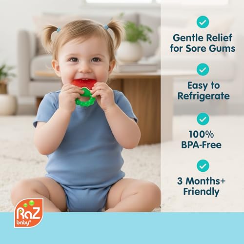 Fruit Koolers 3-Pack Koolers Water-Filled Teethers – Fun Fruit-Inspired Cooling Relief for 3M+ | Safe, BPA-Free Teether That Soothes Tender Gums
