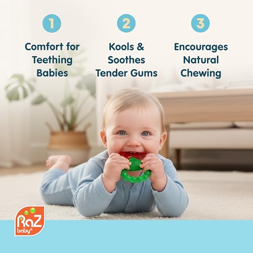 Fruit Koolers 3-Pack Koolers Water-Filled Teethers – Fun Fruit-Inspired Cooling Relief for 3M+ | Safe, BPA-Free Teether That Soothes Tender Gums