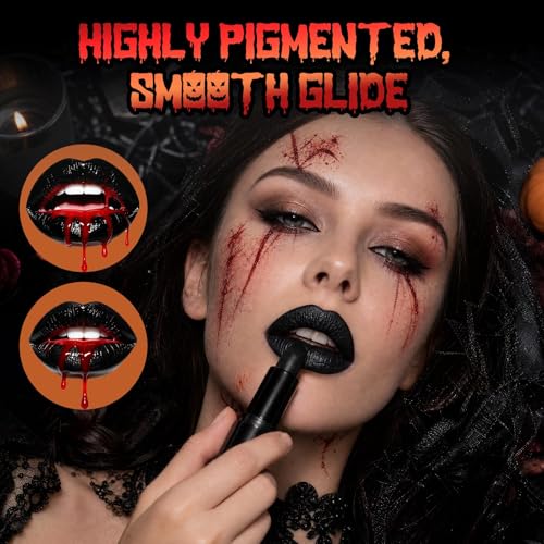 4PCS Halloween Fake Blood Kit Cosplay Vampire Makeup Accessories