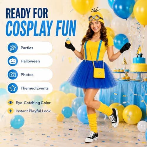 7 Pcs Halloween Costumes for Adults, Funny Adult Costumes for Women