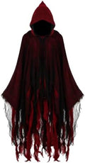 Grim Reaper Hooded Cloak for Men Women Halloween Costumes Cosplay Props
