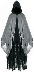 Grim Reaper Hooded Cloak for Men Women Halloween Costumes Cosplay Props