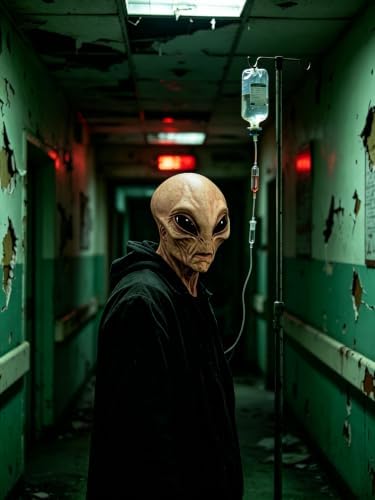 Realistic Area 51 Alien Full Head Latex Mask, Scary Creepy Prop for Adults Halloween Cosplay Costume Party 2026