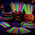 100 Pcs 8" Halloween Glow Sticks Bulk Party Pack
