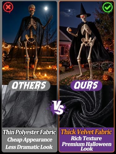 12 Foot Skeleton Outfits for Halloween Outdoor Decorations