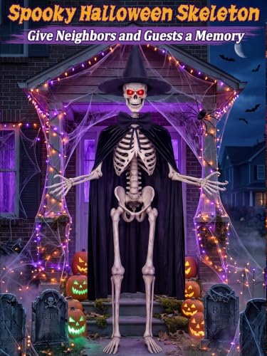 12 Foot Skeleton Outfits for Halloween Outdoor Decorations