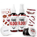 Fake Blood Spray, 6 Pcs Stage Blood Kit for Halloween Makeup, Fake Scars