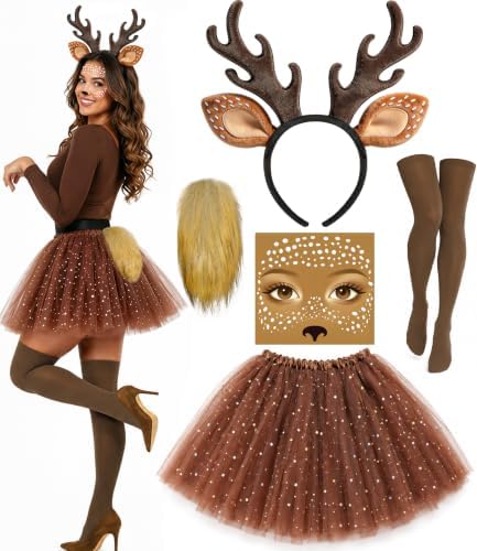 5 Pcs Deer Costume for Adult Women