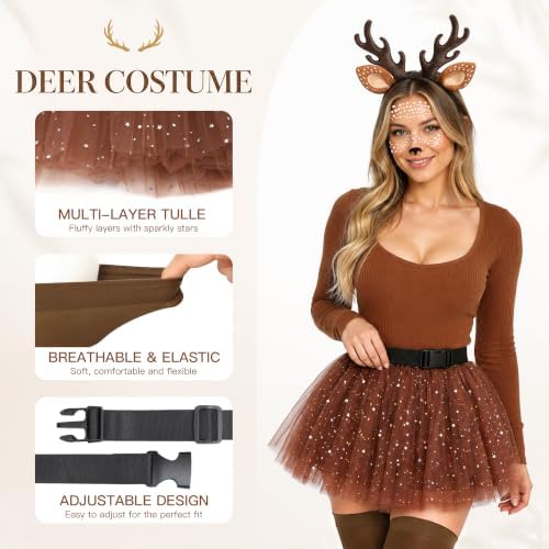 5 Pcs Deer Costume for Adult Women