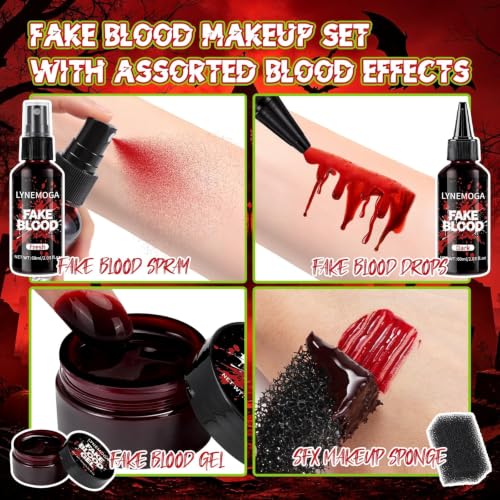 Halloween Fake Blood Kit, SFX Makeup, Festival Costume