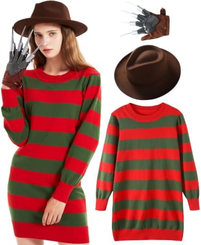 Halloween Scary Costume for Women 2026, Sweater with Hat Set