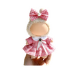 Clothes for LABUBU 17cm Doll (NO Doll), Outfit for LABUBU, Dress and Hairpin Set for LABUBU Dress Up, Fashion and Premium Dolls Accessories for LABUBU (Style S)