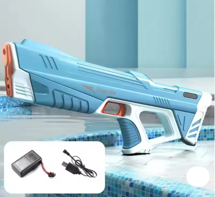 Electric Water Blaster, Outdoor Squirt Gun with LED Display, SpyraGO, Blue- Automatic Water Blast Guns for Beach, Backyard, Patio, and Garden