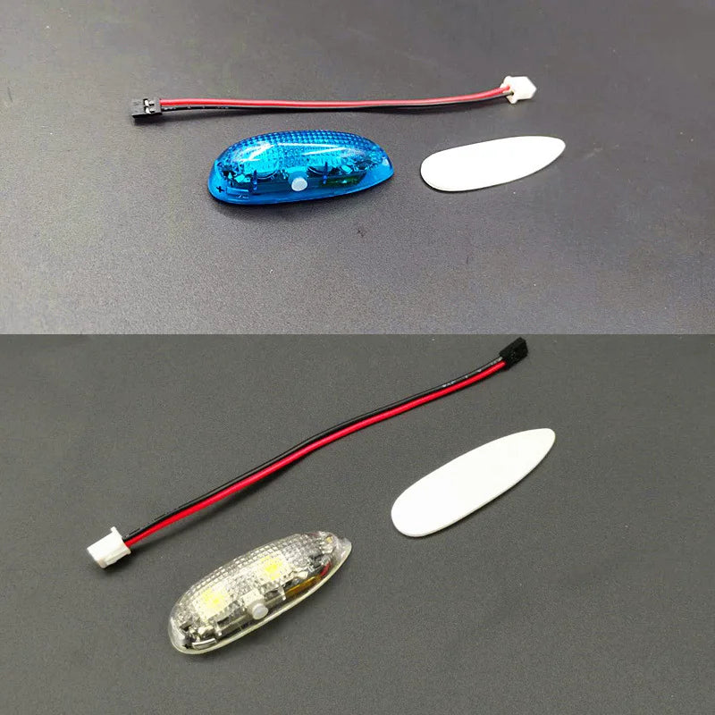 LED Light Kit for RC Plane Jet Airplane Aircraft Fix Wing Quadcopter, Rechargeable Red Green White LED Flashing Lights, Super Bright Little Light for Safe Dusk Flight