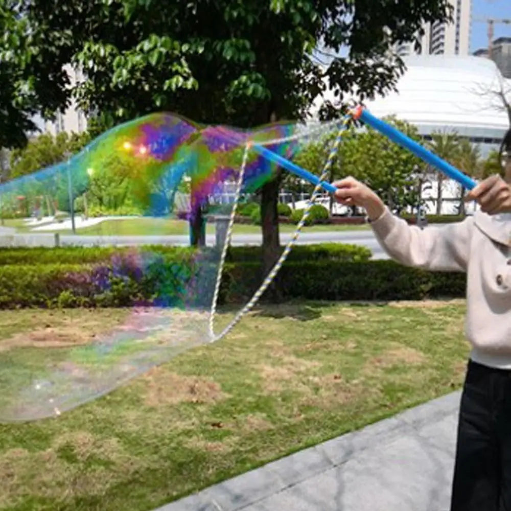 Giant Bubble Wand, 1 Big Bubble Wand Set with 3 Packs 33X Super Concentrate Solution, Giant Bubbles Maker for Kids Summer Outdoor Toy Game Activity Birthday Party Favors