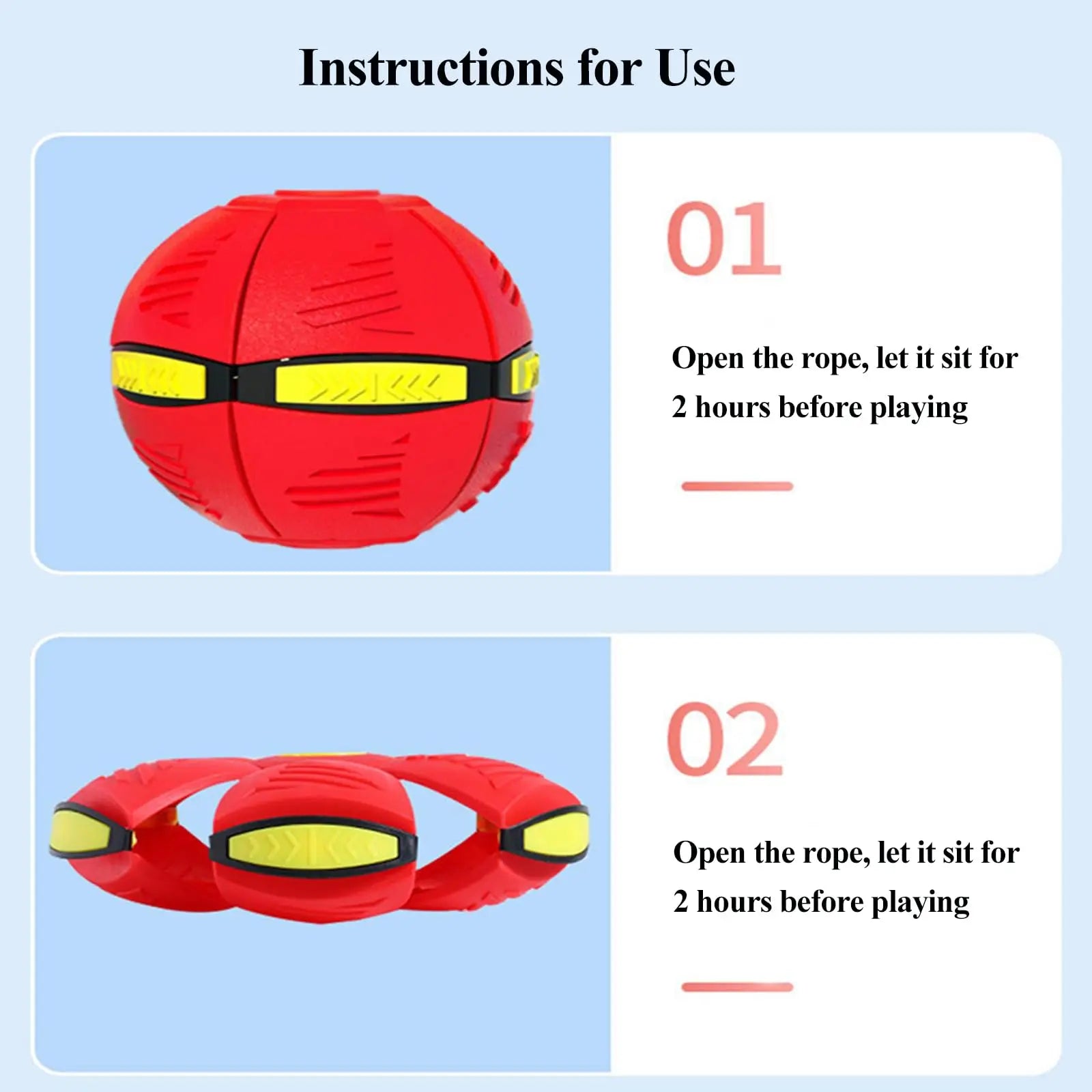 UFO Magic Balls, Flat Flying Saucer Ball with 3 Lights, Creative Pop Up Ball for Kids, Transforming Flying Saucer Bouncy – Interactive Bouncing Balls for Parent-Child Outdoor Sports