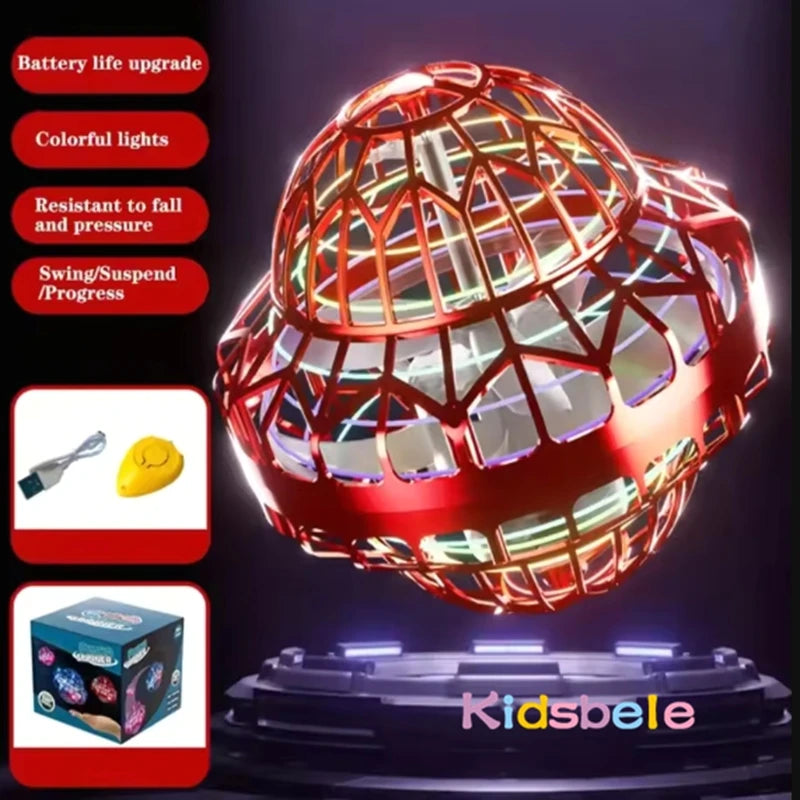 Flying Orb Ball (Blue, 2026 Upgraded) with Dazzling Lights, Magic Hover Spinner, Cool Boomerang Drone, Floating Cosmic Globe, Kids Toys Gifts for 6 7 8 9 10 Year Old Boys Girls