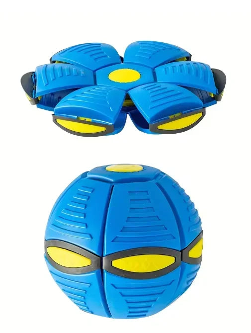 UFO Magic Balls, Flat Flying Saucer Ball with 3 Lights, Creative Pop Up Ball for Kids, Transforming Flying Saucer Bouncy – Interactive Bouncing Balls for Parent-Child Outdoor Sports