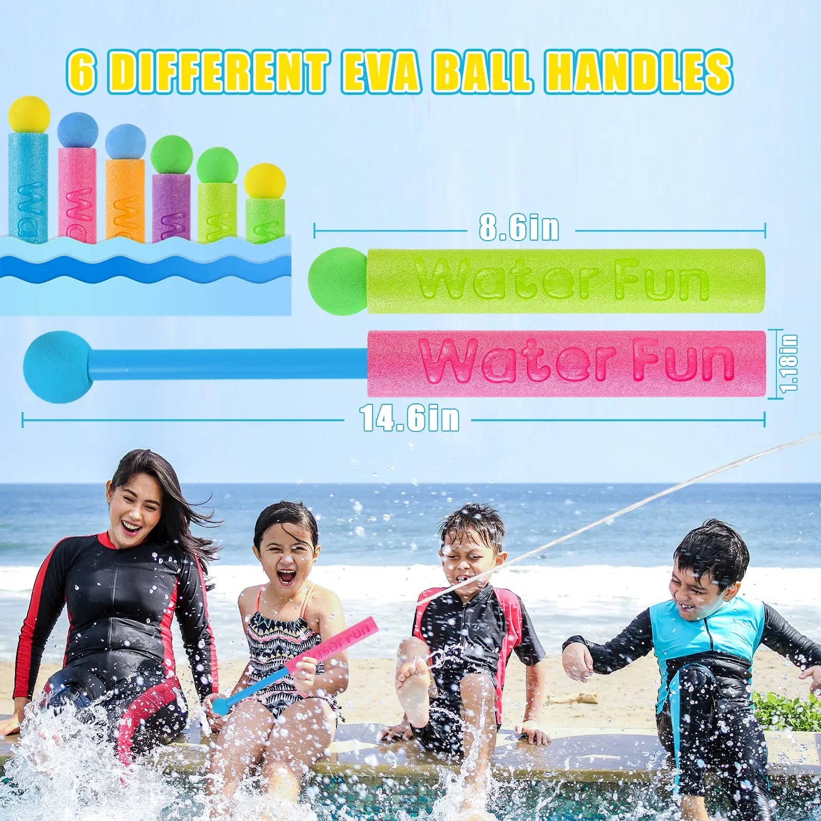 10 Pack Water Squirt Toys for Kids Age 1-3 4-8-12, Toddlers Squirter Toy, Swimming Pool Games Playset, Sensory Beach Outdoor Activity, Water Spraying for Boys Girls Birthday Gifts 3 4 5 6 7 8