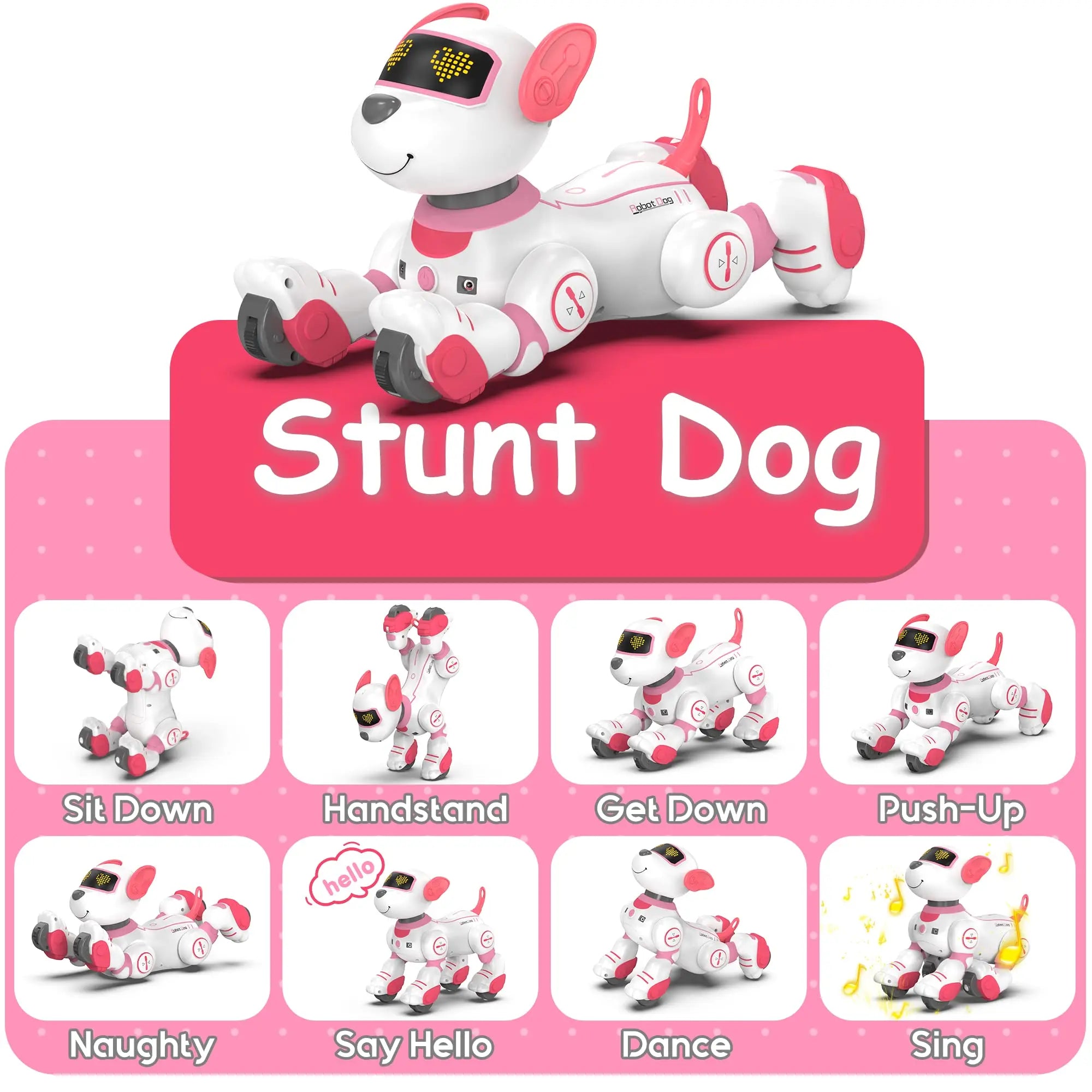 Robot Dog Toy for Kids 3-12: Remote Control Interactive Robot Puppy with Touch & Follow, Programmable Tricks, Dancing & Walking, Birthday Gift for Smart Boys & Girls