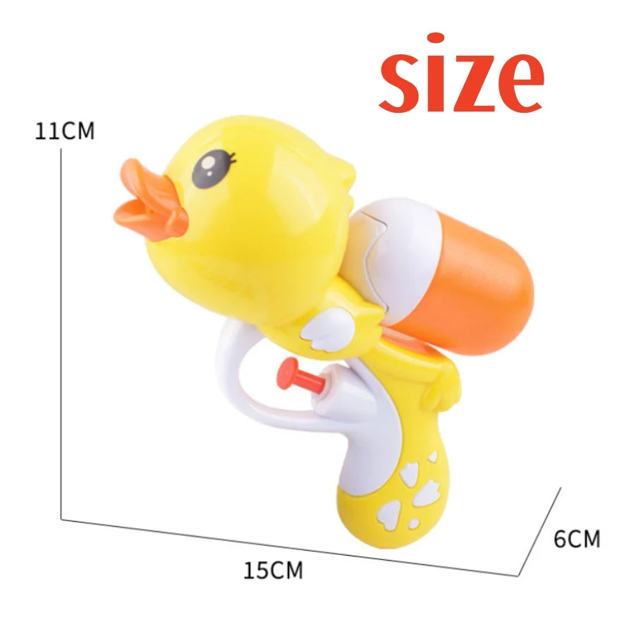 Cute Yellow Duck Water Gun Toy Cartoon Water Blaster for Kids Summer Outdoor Beach Pool Party Water Fight Games