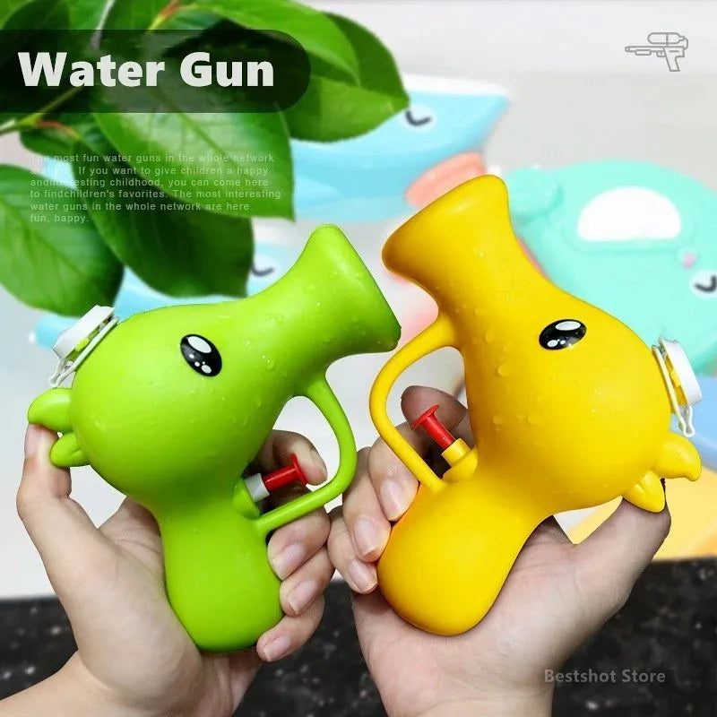 Cartoon Pea Water Gun Kids Summer Outdoor Squirt Blaster Cute Plant Pool Toy Beach Swimming Fight Game for Toddler