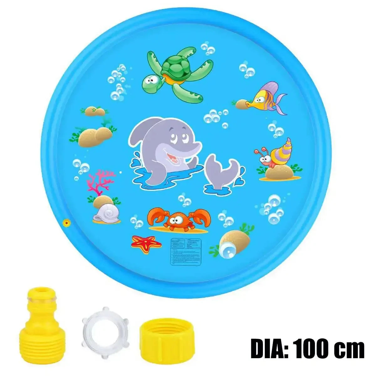 Non-Slip Splash Pad Sprinkler - Outdoor Water Toys Play Mat for Toddlers Kids Dogs, Outside Thickened Sprinkler Pool Party Durable Backyard Fountain for Girls Boys Pets