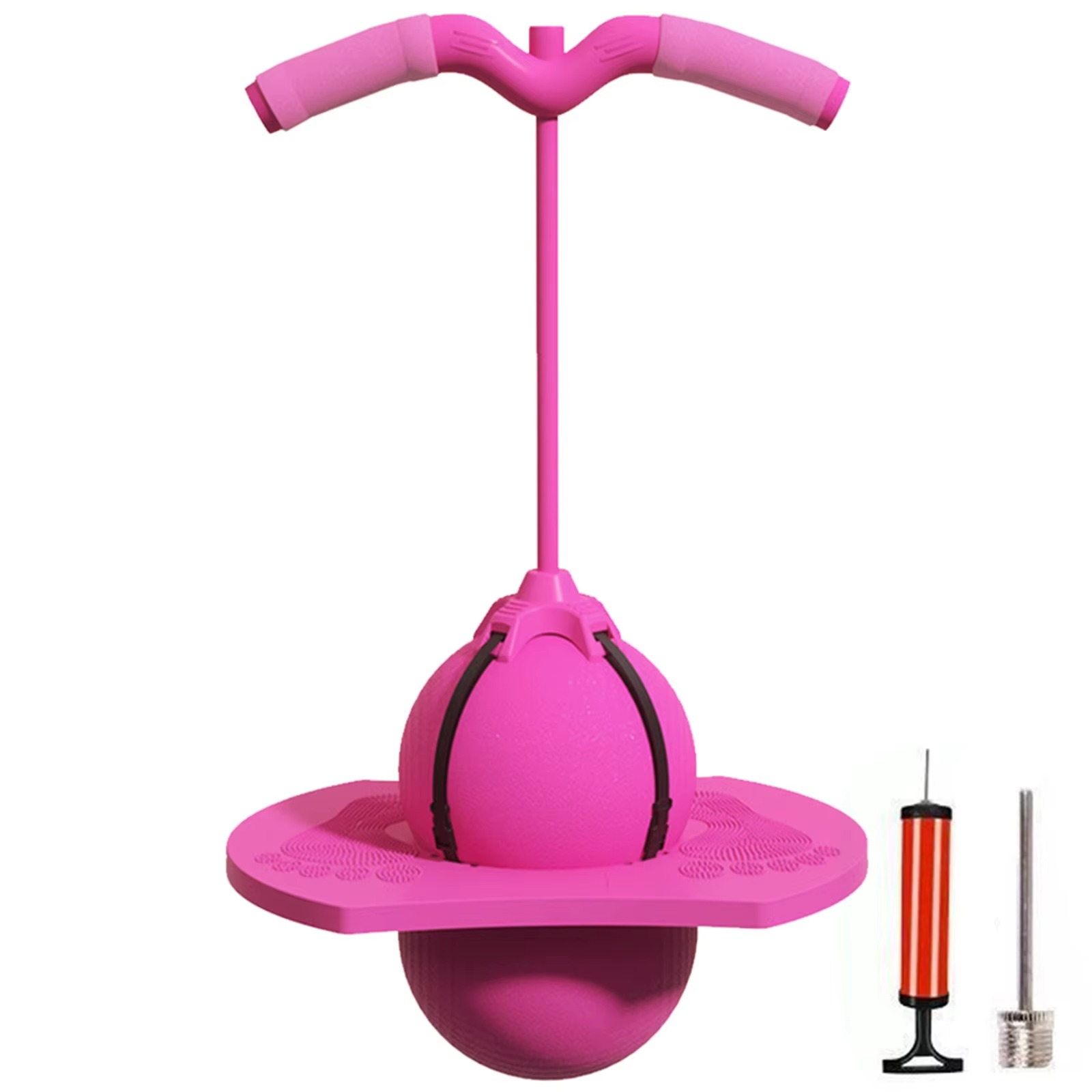 Balance Jumping Ball with Handle and Ball Pump, Pogo Ball Jumping Toy For Ages 5+ with Handle, Indoor & Outdoor Fun, Perfect for Balance, Coordination, And Fitness, Boys & Girls