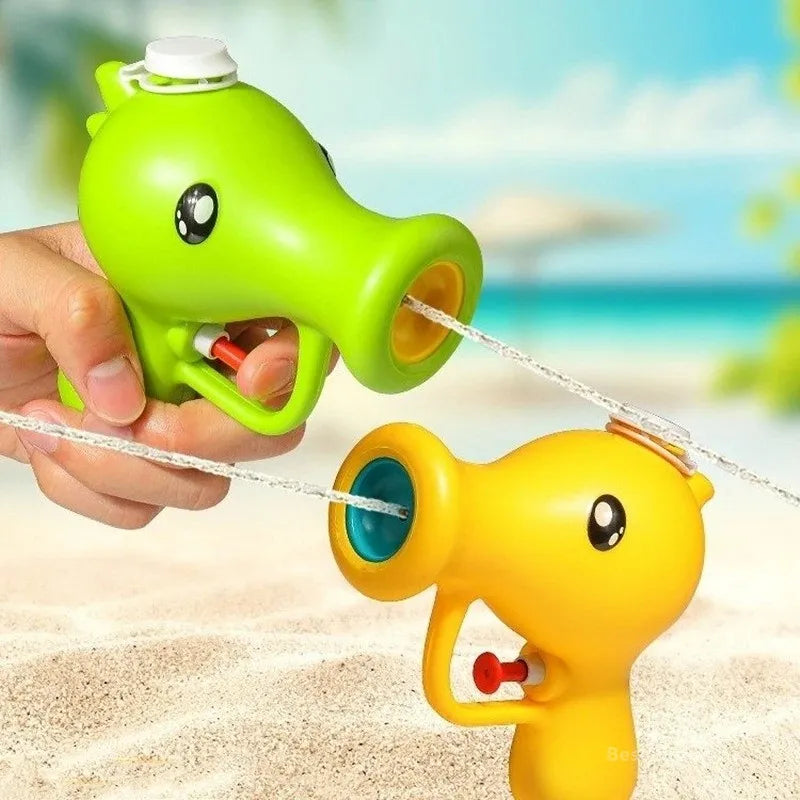 Cartoon Pea Water Gun Kids Summer Outdoor Squirt Blaster Cute Plant Pool Toy Beach Swimming Fight Game for Toddler